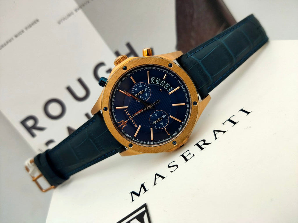 Maserati Circuito Blue Dial Blue Leather Strap Watch For Men - R8871627002 Buy Now By Maserati