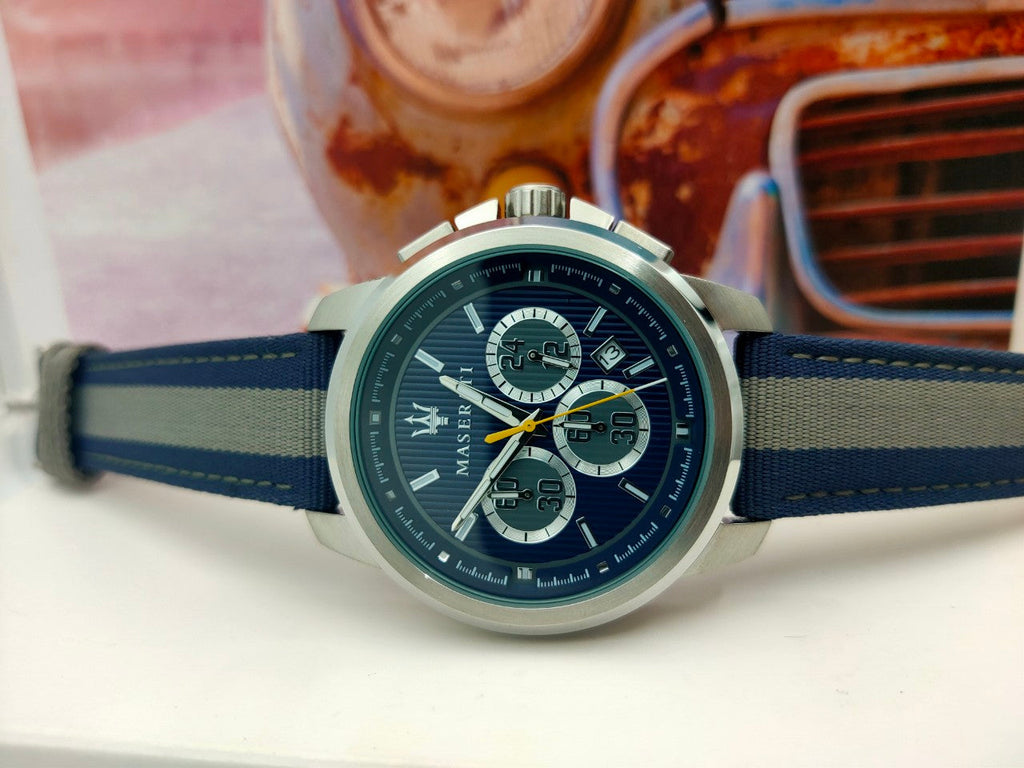 Maserati Royale 44mm Stainless Steel Fiber Strap Watch For Men - R8871637001 Buy Now By Maserati