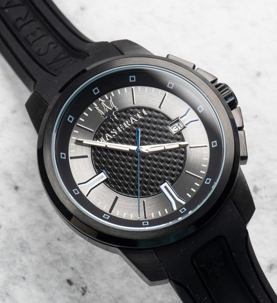 Maserati SFIDA Black Dial Black Rubber Strap Watch For Men - R8851123004 Buy Now By Maserati