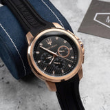 Maserati SFIDA Chronograph Black Dial Black Rubber Strap Watch For Men - R851123008 Buy Now By Maserati