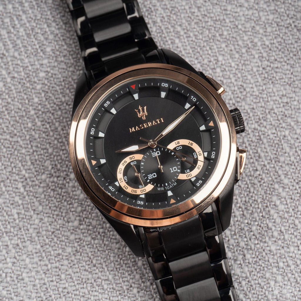 Maserati Traguardo 45mm Gun Metal Stainless Steel Black Watch For Men - R8873612016 Buy Now By Maserati