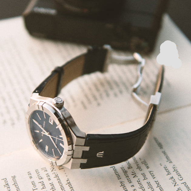 Maurice Lacroix Aikon Date Automatic Black Dial Black Leather Strap Watch For Men - AI6008-SS001-330-1 Buy Now By Maurice Lacroix