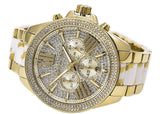 Michael Kors Wren Diamonds Gold Dial Two Tone Steel Strap Watch for Women - MK6157 Buy Now By Michael Kors