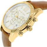 Michael Kors Lexington Chronograph Gold Dial Brown Leather Strap Watch For Men - MK8447 Buy Now By Michael Kors