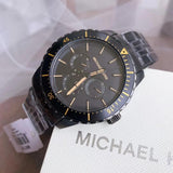 Michael Kors Cunningham Chronograph Black Dial Black Steel Strap Watch For Men - MK7157 Buy Now By Michael Kors