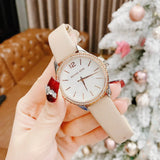 Michael Kors Layton Mother of Pearl White Dial Brown Leather Strap Watch For Women - MK2910 Buy Now By Michael Kors