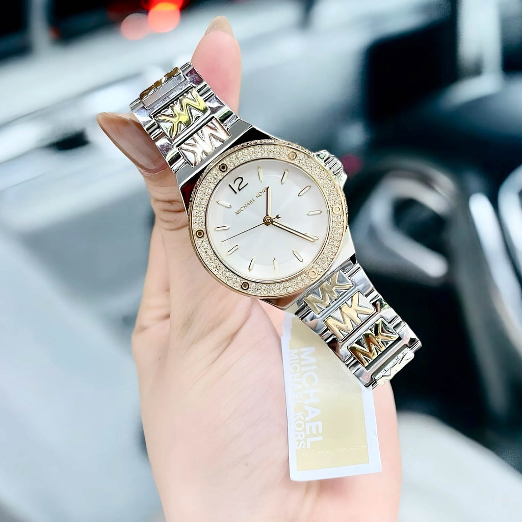 Michael Kors Lennox Three Hand Silver Dial Two Tone Steel Strap Watch For Women - MK7338 Buy Now By Michael Kors