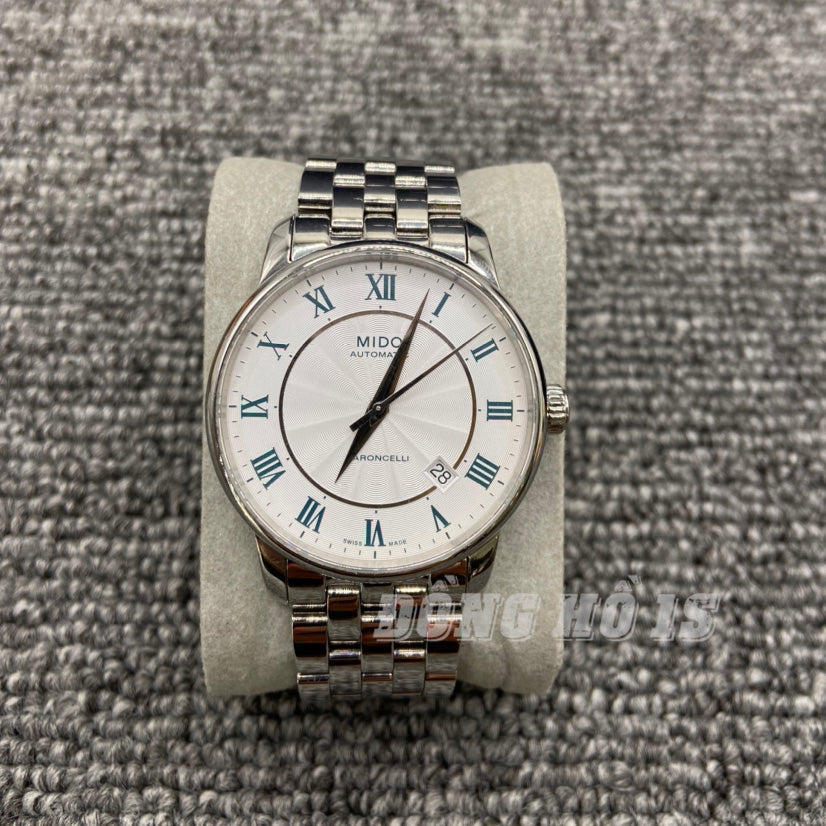 Mido Baroncelli III Automatic Silver Dial Silver Steel Strap Watch For Men - M8600.4.21.1 Buy Now By Mido