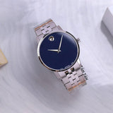 Movado Museum Classic Blue Dial Silver Steel Strap Watch for Men - 0607212 Buy Now By Movado