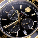 Movado Series 800 Chronograph Black Dial Two Tone Steel Strap Watch For Men - 2600146 Buy Now By Movado