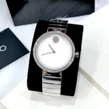 Movado Edge Silver Dial Silver Steel Strap Watch for Women - 3680012 Buy Now By Movado