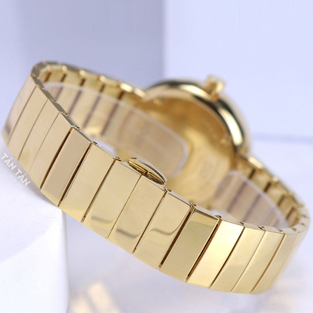 Movado Edge Gold Dial Gold Steel Strap Watch for Women - 3680014 Buy Now By Movado