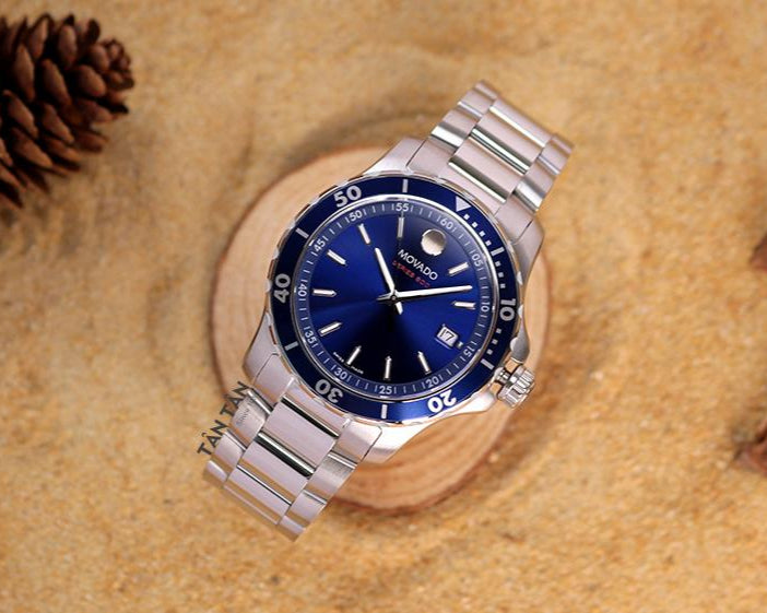 Movado Series 800 Blue Dial Silver Steel Strap Watch For Men - 2600137 Buy Now By Movado