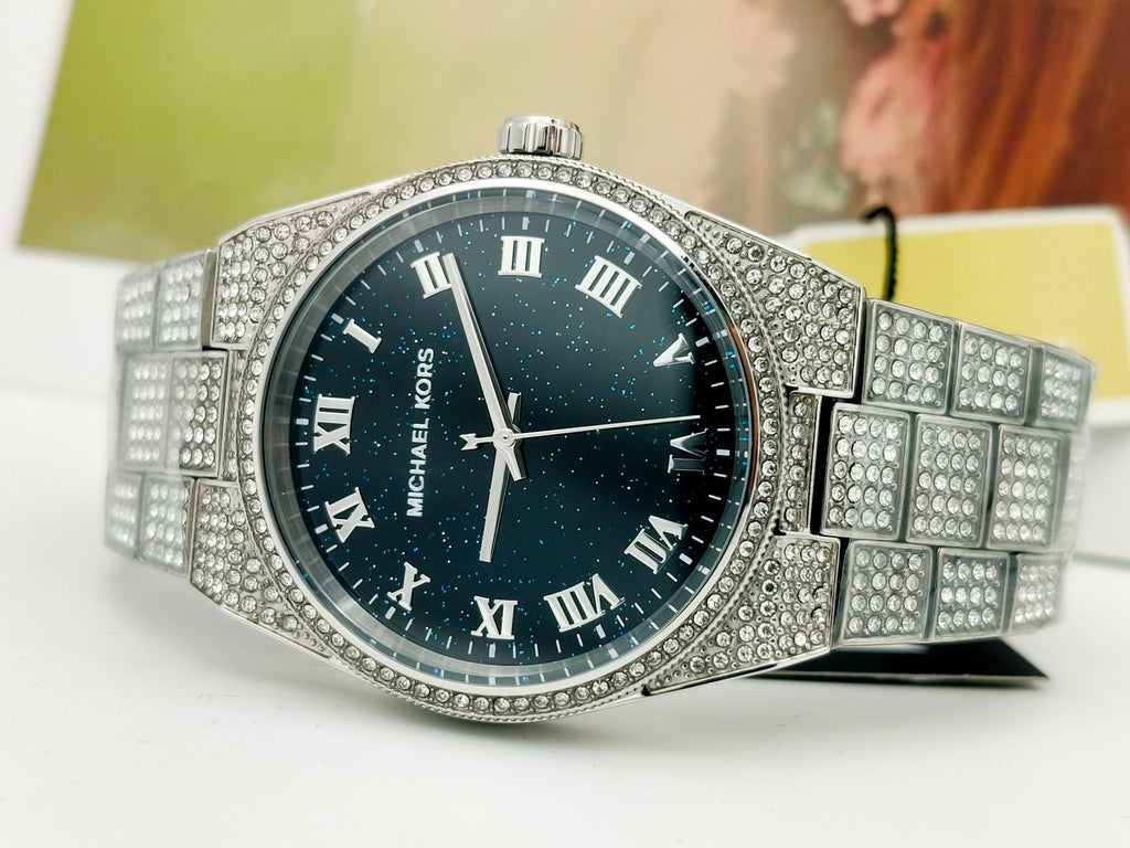 Michael Kors Channing Diamonds Black Dial Silver Steel Strap Watch for Women - MK6089 Buy Now By Michael Kors