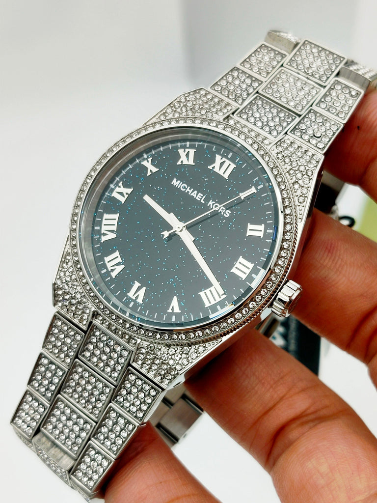 Michael Kors Channing Diamonds Black Dial Silver Steel Strap Watch for Women - MK6089 Buy Now By Michael Kors