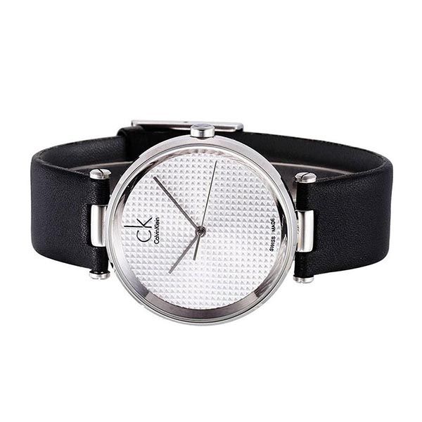 Calvin Klein Sight Silver Dial Black Leather Strap Watch for Men - K1S21120 Buy Now By Calvin Klein