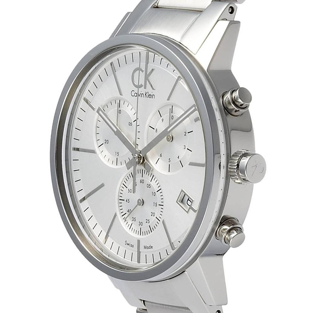 Calvin Klein Post Minimal White Dial Silver Steel Strap Watch for Men - K7627126 Buy Now By Calvin Klein