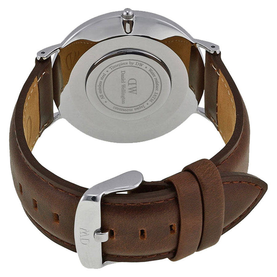 Daniel Wellington Classic Bristol Quartz White Dial Brown Leather Strap Watch For Men - DW00100023 Buy Now By Daniel Wellington