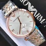 Emporio Armani Retro Silver Dial Two Tone Steel Strap Watch For Men - AR1677 Buy Now By Emporio Armani