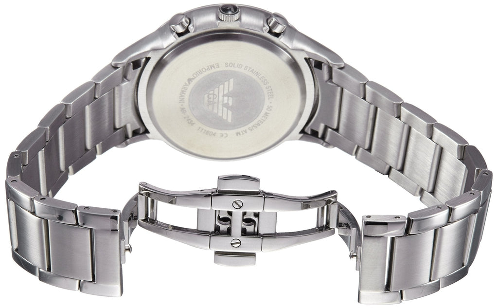 Emporio Armani Classic Chronograph Black Dial Silver Steel Strap Watch For Men - AR2434 Buy Now By Emporio Armani