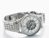 Emporio Armani Meccanico Skeleton Silver Dial Silver Steel Strap Watch For Men - AR1945 Buy Now By Emporio Armani