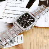 Fossil Inscription Multifunction Black Dial Silver Steel Strap Watch for Men - BQ2655 Buy Now By Fossil