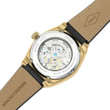 Fossil Everett Automatic Skeleton Black Dial Black Leather Strap Watch for Men - ME3208 Buy Now By Fossil