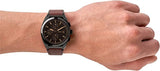 Fossil Everett Chronograph Black Dial Brown Leather Strap Watch for Men - FS5798 Buy Now By Fossil