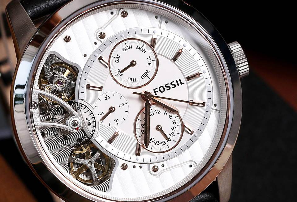 Fossil Townsman Twist Multifunction White Dial Black Leather Strap Watch for Men - ME1164 Buy Now By Fossil