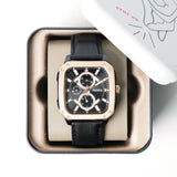 Fossil Multifunction Black Dial Black Leather Strap Watch for Men - BQ2654 Buy Now By Fossil