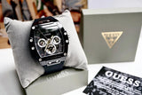 Guess Phoenix Multifunction Black Dial Black Rubber Strap Watch for Men - GW0203G3 Buy Now By Guess