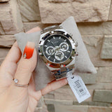 Guess Continental Black Dial Silver Steel Strap Watch for Men - GW0260G1 Buy Now By Guess