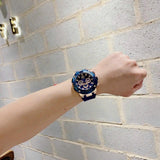 Guess Navigator Chronograph Blue Dial Blue Rubber Strap Watch for Men - GW0264G4 Buy Now By Guess