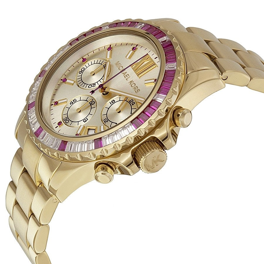 Michael Kors Everest Chronograph Gold Dial Gold Steel Strap Watch for Women - MK5871 Buy Now By Michael Kors