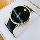 Movado Museum Classic Quartz Black Dial Black Leather Strap Watch for Men - 0607195