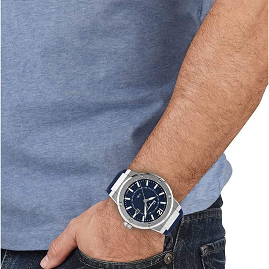 Salvatore Ferragamo F-80 Blue Dial Blue Rubber Strap Watch For Men - SFHY01022 Buy Now By Salvatore Ferragamo