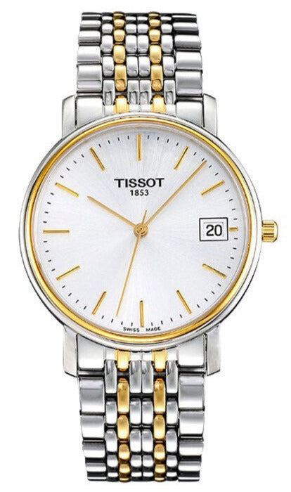Tissot Desire White Dial Two Tone Mesh Bracelet Two Tone Steel Watch For Men - T52.2.481.31 Buy Now By Tissot