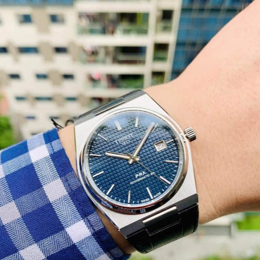 Tissot PRX Powermatic 80 Blue Dial Blue Leather Strap Watch for Men - T137.407.16.041.00 Buy Now By Tissot