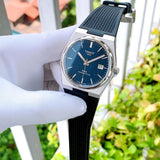 Tissot PRX Powermatic 80 Blue Dial Black Rubber Strap Watch for Men - T137.407.17.041.00