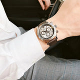 Versace Classic Chronograph Quartz Silver Dial Brown Leather Strap Watch For Men - VEV700119 Buy Now By Versace