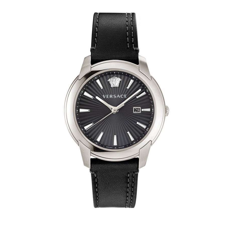 Versace V Urban Black Dial Black Leather Strap Watch for Men - VELQ00119 Buy Now By Versace