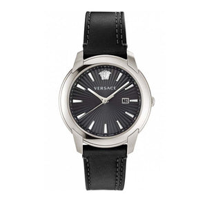 Versace V Urban Black Dial Black Leather Strap Watch for Men - VELQ00119 Buy Now By Versace