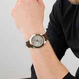 Versace V-Urban Quartz Grey Dial Brown Leather Strap Watch for Men - VELQ00219 Buy Now By Versace