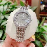 Bulova Crystal Collection Silver Dial Silver Steel Strap Watch for Women - 96L243 Buy Now By Bulova