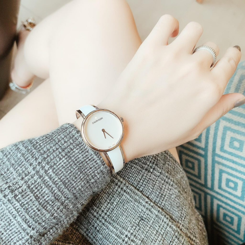 Calvin Klein Seduce White Dial Two Tone Steel Strap Watch for Women - K4E2N616 Buy Now By Calvin Klein