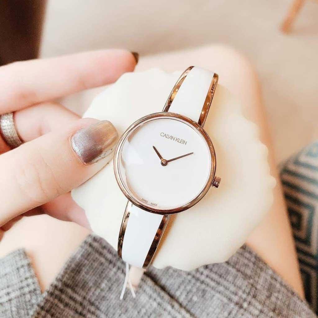 Calvin Klein Seduce White Dial Two Tone Steel Strap Watch for Women - K4E2N616 Buy Now By Calvin Klein