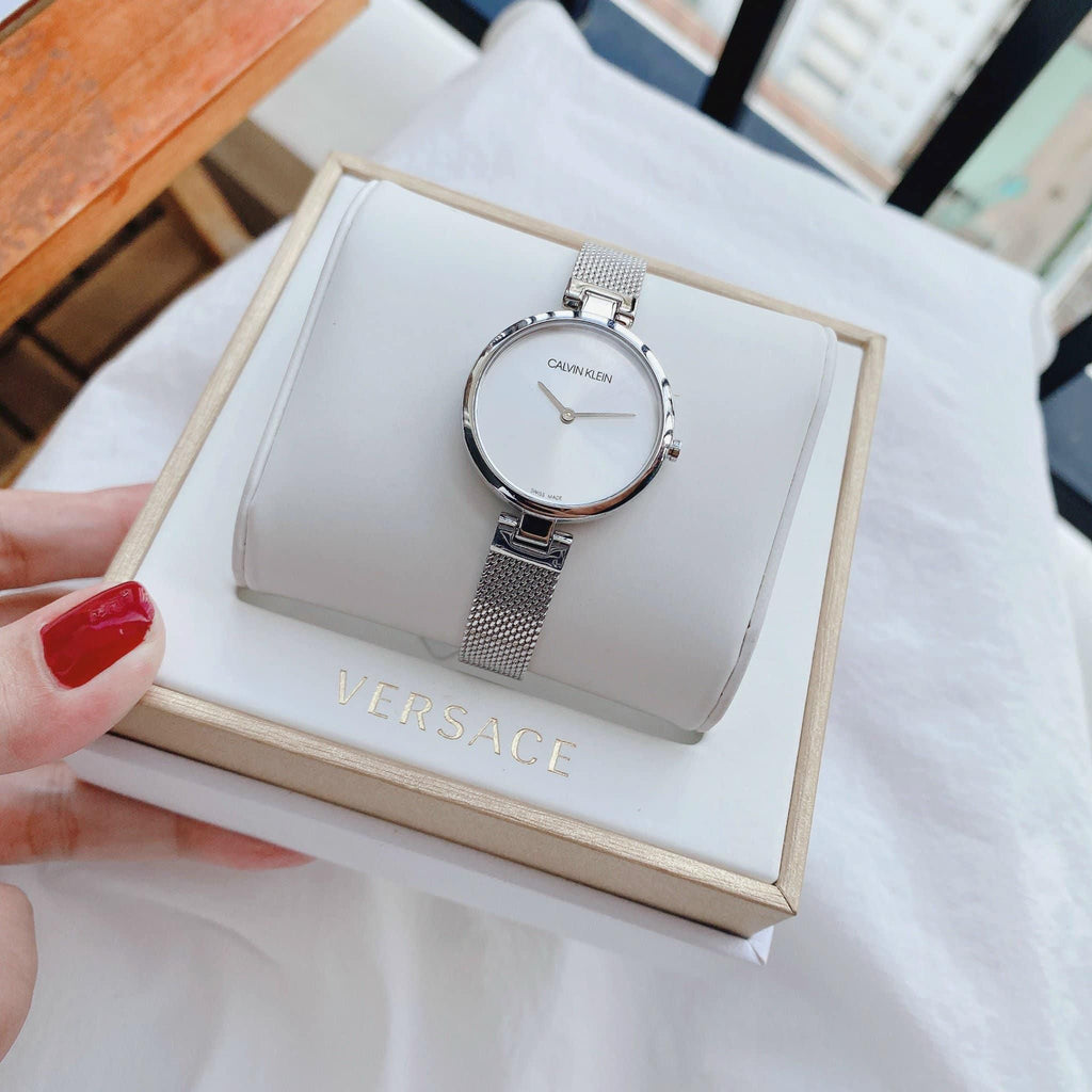 Calvin Klein Authentic White Dial Silver Mesh Bracelet Watch for Women - K8G23126 Buy Now By Calvin Klein