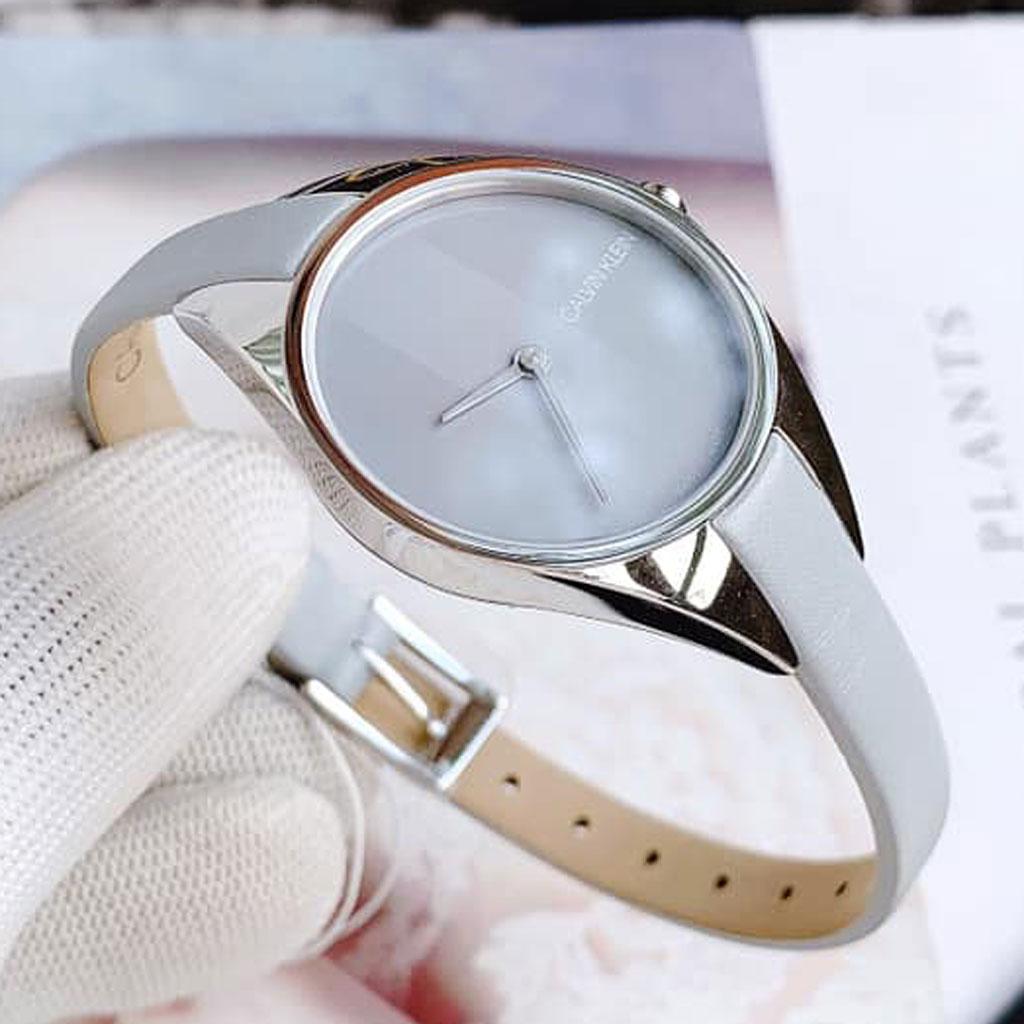 Calvin Klein Rebel Grey Dial Grey Leather Strap Watch for Women - K8P231Q4 Buy Now By Calvin Klein