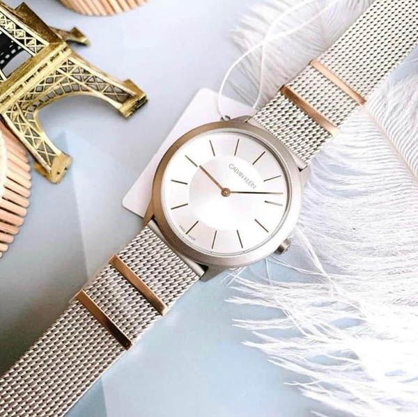 Calvin Klein Minimal Silver Dial Silver Mesh Strap Watch For Men - K3M521Y6 Buy Now By Calvin Klein