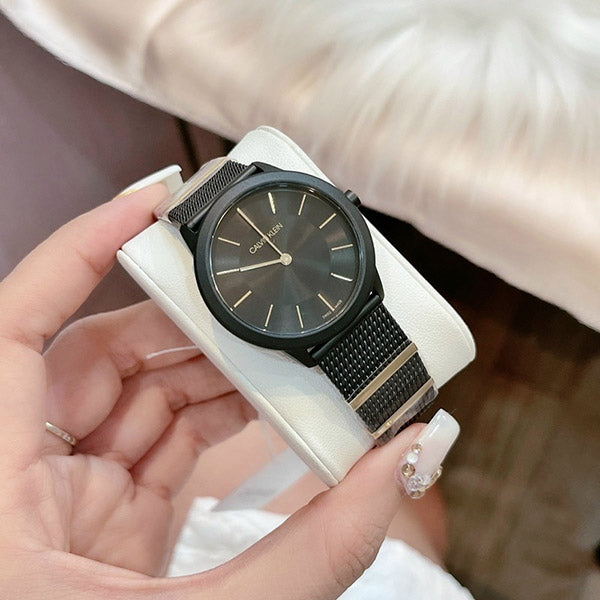 Calvin Klein Minimal Black Dial Black Steel Strap Watch For Men - K3M524Z1 Buy Now By Calvin Klein